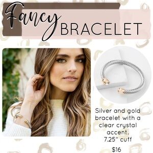 NWT Plunder Designs Fancy Bracelet - Mixed Metals Gold and Silver